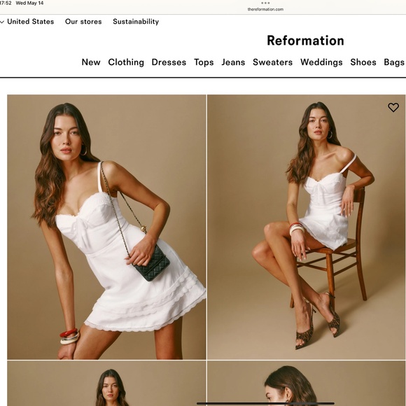 Reformation Arya Linen Dress - Picture 1 of 7